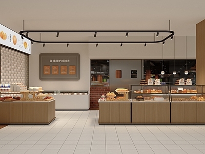 现代简约甜品面包店 郑州 面包店 甜品柜