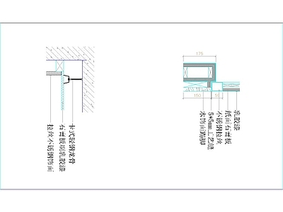 墙面节点 乳胶漆与不锈钢 木饰面节点 施工图