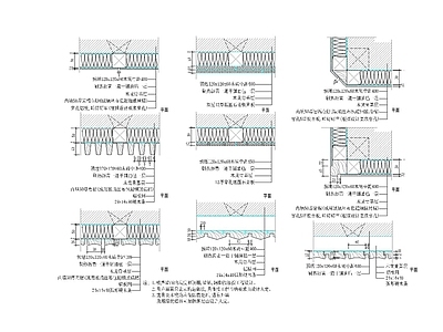 轻钢龙骨隔墙 隔音吸声饰面墙节 施工图