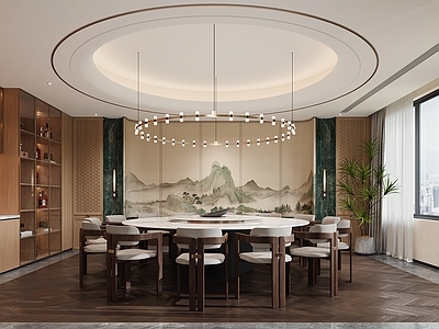 新中式包厢 新中式餐厅大包厢