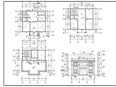 轻奢别墅建筑 两层半精品别墅 施工图