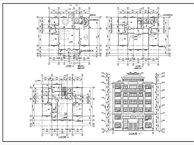 新中式别墅建筑 独栋别墅 施工图