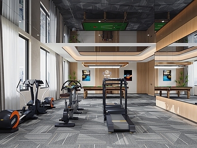 现代简约活动室 办公活动室 乒乓球室 台球活动室