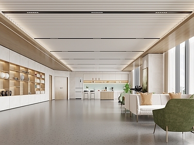 现代简约健身房 职工之家 茶水间 健身房