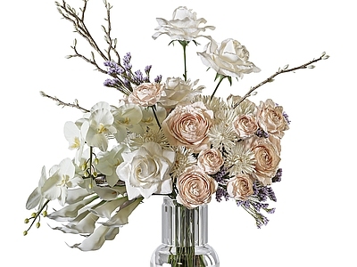 现代花艺 玻璃花瓶 现代花艺花卉 鲜花 花艺 插花花艺