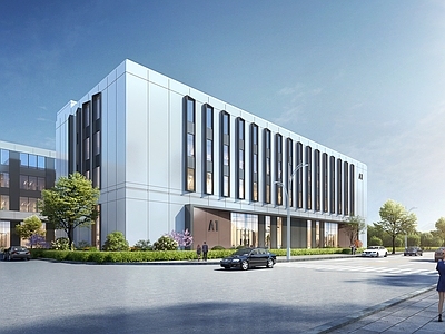 现代其他工业建筑 现代风格产业园 厂房 研发办公楼