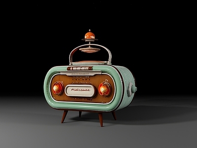 美式复古其他摆件 复古收音机