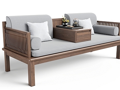 新中式罗汉床 宋式美学罗汉床 宋式拉伸罗汉床