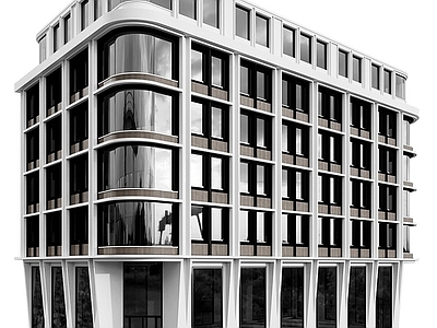 现代主义写字楼 写字楼 办公楼 建筑外观 现代住宅 建筑体