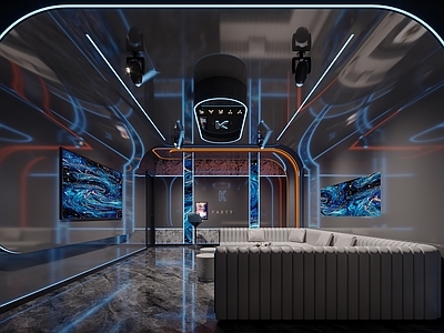 赛博朋克风KTV
