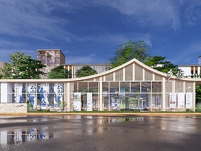 新中式简约非遗展厅 非遗展厅 文化展厅 文创展台活动 地产城市展厅