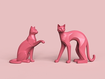 极简主义雕塑摆件 猫摆件 猫美陈 猫雕塑 猫