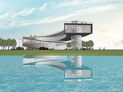 现代其他商业建筑 会所 螺旋 江边 弧形