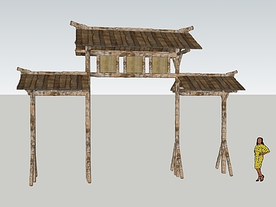 中式古建筑 古代 牌坊