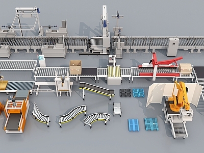 其他工业设备 物流打包线 包装机 堆垛机 生产流水线 传送带