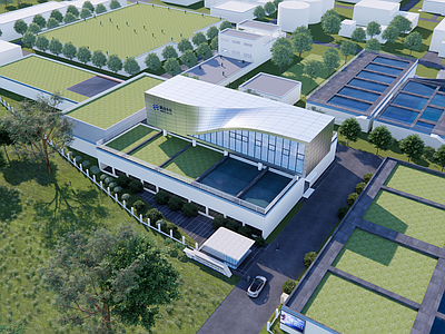 现代小公建 弧形办公特色建筑