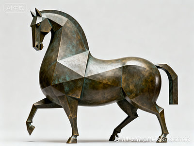 新中式中式雕塑摆件 中式艺术马摆件 中式古代马摆件 中式青铜马