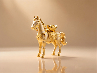 现代新中式雕塑摆件 现代艺术马摆件 马上来财摆件 马上有钱摆件 现代马雕塑