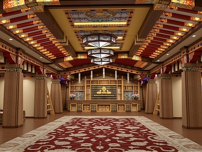 中式禅意酒店大堂 藏式 藏式酒店 酒店 酒店大堂