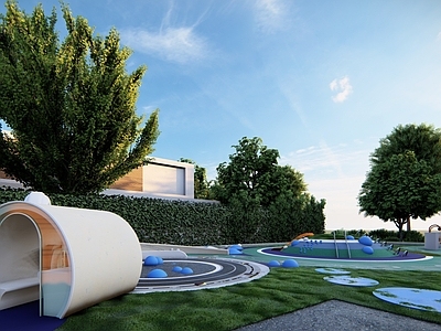 现代简约教育校园景观 现代幼儿园景观 景观公园 游乐园 现代景观 儿童乐园