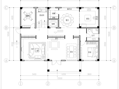 现代别墅建筑 三层独栋别墅平面 自建房平面 占地面积182平 建筑面积493平 电梯 农村 施工图