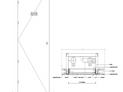 墙面节点 消火栓暗装节点 消火栓安装节点 消火栓墙面节点图 施工图