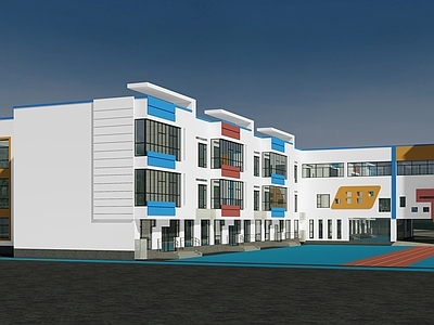 现代简约幼儿园 幼儿园建筑外观