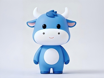 极简卡通虚拟人物 牛马卡通IP 潮玩 摆件 雕塑 美陈
