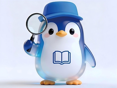 卡通拟物虚拟人物 企鹅卡通IP 潮玩 摆件 手办 雕塑