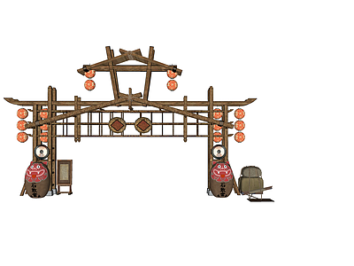 现代门头 乡村门头