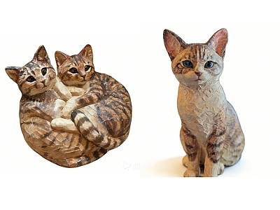 现代艺术装置 猫艺术品雕塑 室内设计摆件 商业陈设 治愈系美陈