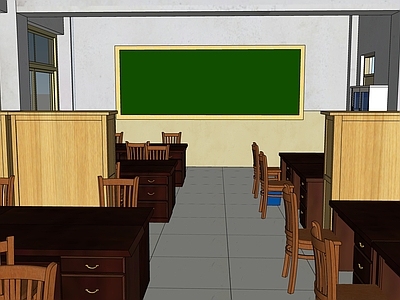 现代学校建筑 老师办公室 学校