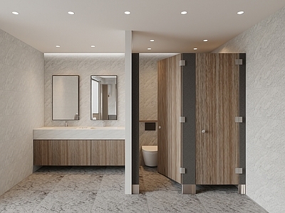现代简约公共卫生间