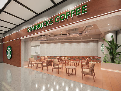 美式复古咖啡厅 咖啡店 面包店
