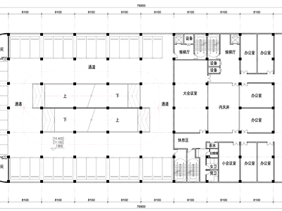 现代其他公共建筑 现代风格停车楼 平立面建筑图纸 施工图