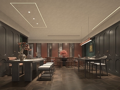 新中式其他餐饮空间 复古会所 复古私人办公