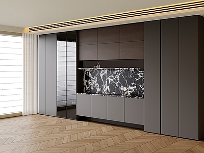 现代简约开放式厨房