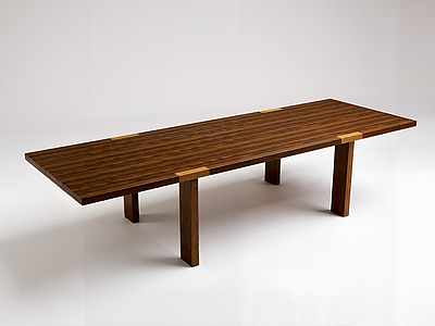 现代极简餐桌 Tacchini 长餐桌 木餐桌 长茶桌 长办公桌
