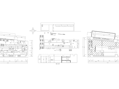 现代烧烤店 户外烧烤店 居酒屋平立面图纸 包厢 露营烧烤店 施工图