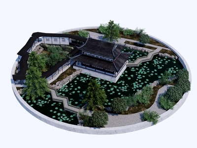 中式庭院花园