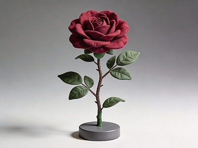 现代雕塑 山茶花 花朵 雕塑 美陈 AIGC