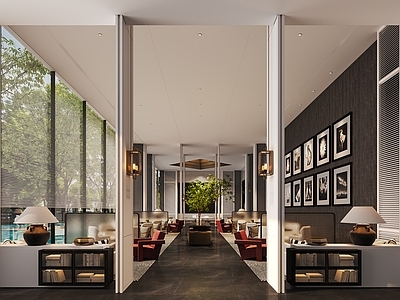 现代简约售楼处 售楼处洽谈区 洽谈区