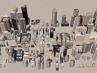 现代商场建筑 室外景观院子群楼