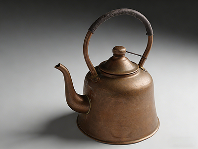 茶具 茶壶 铜壶 老物件 旧物 AIGC