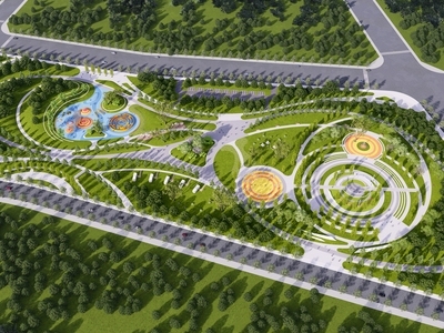 现代景观公园 城市公园景观