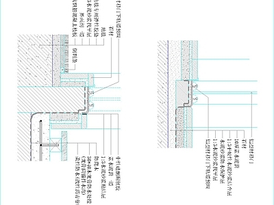 门槛石节点 门槛石剖面节点图 施工图