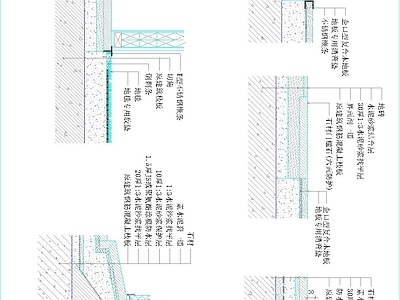 门槛石节点 门槛石剖面节点图 施工图