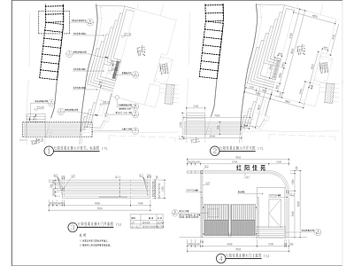 小区主入口 小区改造 景 施工图