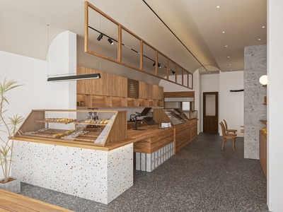现代烘培店 甜品店 面包店 蛋糕店 面包柜 展示柜