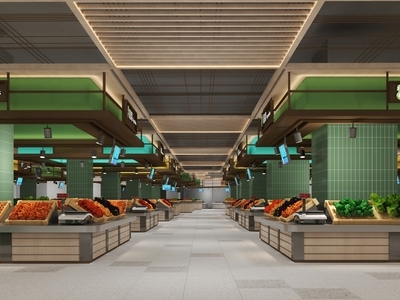 现代超市 菜市场 超市
